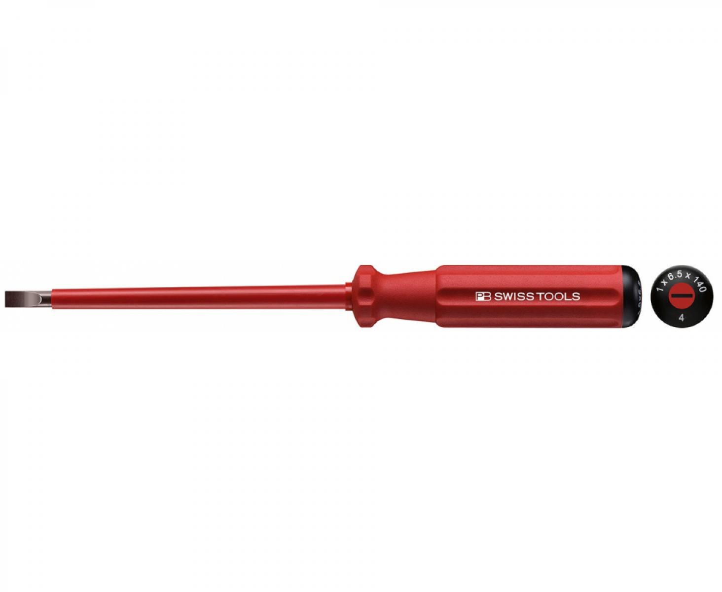 картинка Отвертка шлицевая диэлектрическая VDE PB Swiss Tools PB 5100.6-180 1.2 x 8 от магазина "Элит-инструмент"