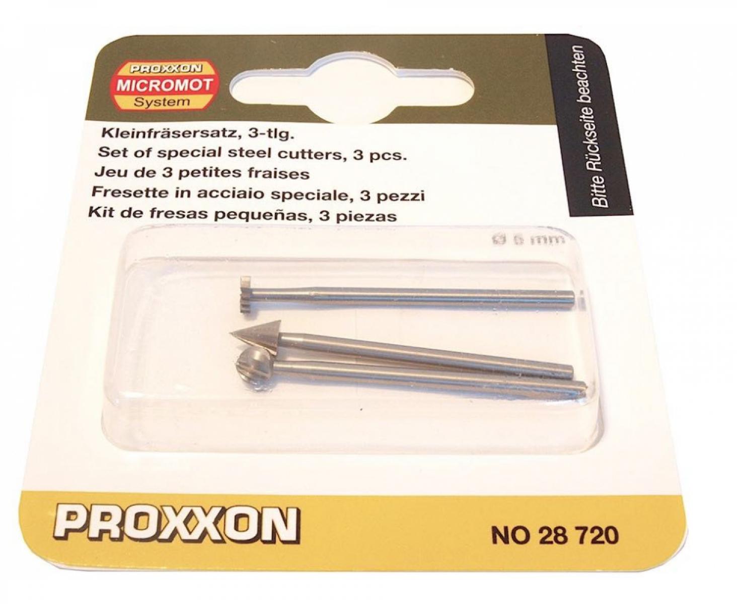 картинка Фрезы вольфрам-ванадиевые Proxxon 28720 3 шт. от магазина "Элит-инструмент"