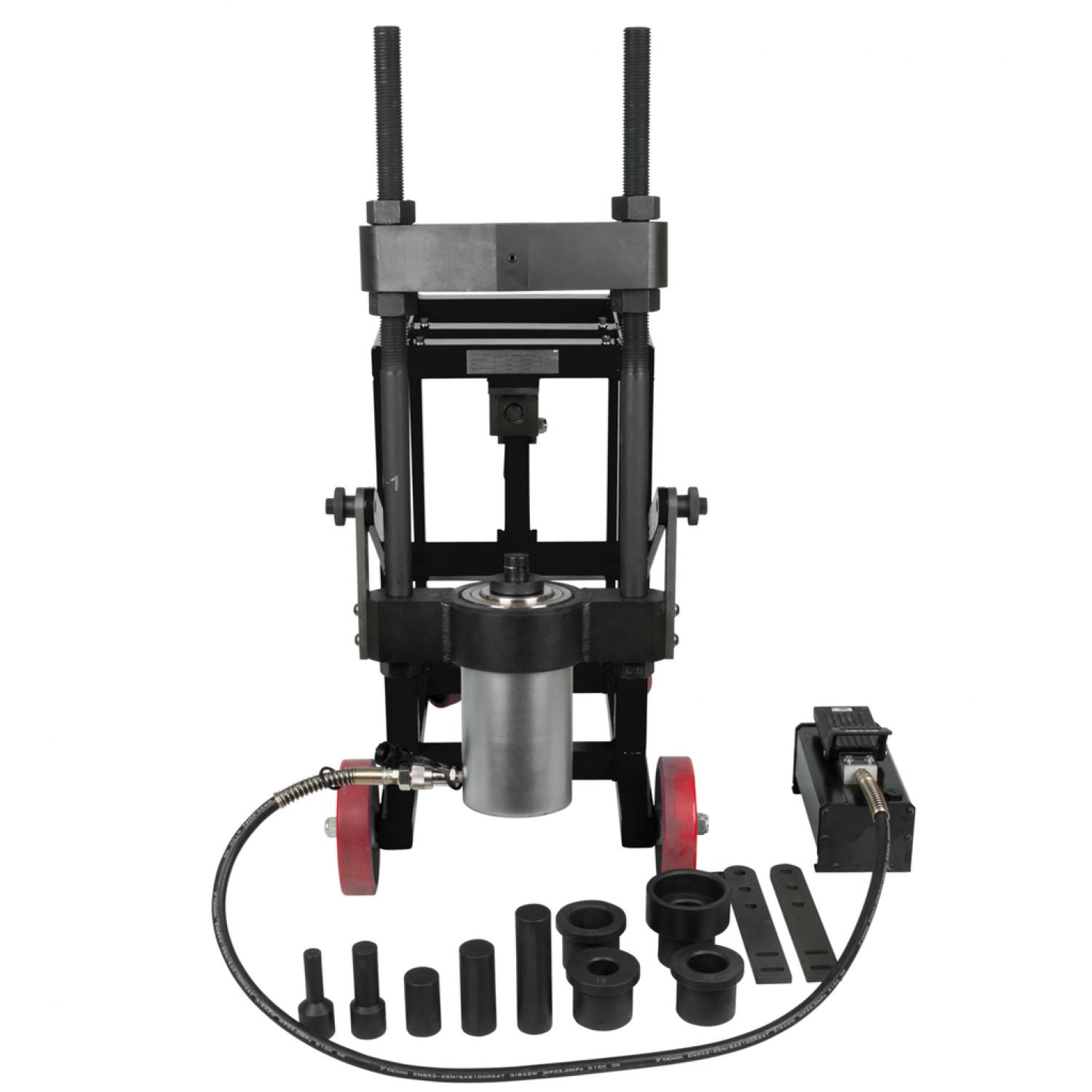 картинка Пресс для шкворня поворотного кулака, 75 т, с комплектом гильз, 29 шт от магазина "Элит-инструмент"