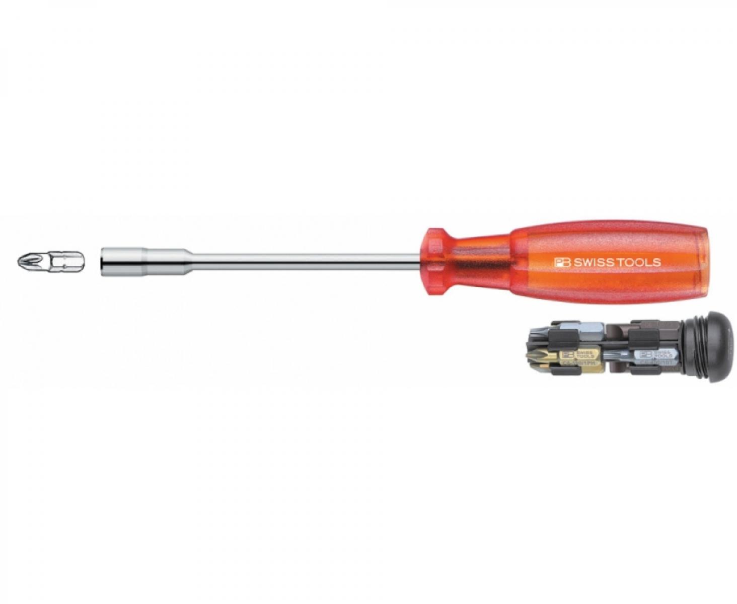 Универсальный магазинный держатель бит C6,3 1/4" Insider 1 SL PH TX Multicraft PB Swiss Tools PB 6461.Red