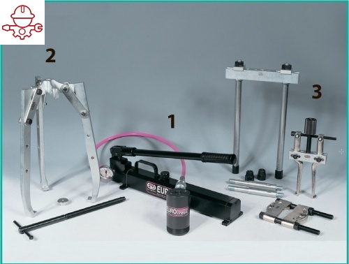 UEС50 Комплект съёмника гидравлического «EuroPress®», Италия (с полным комплектом механических и гидравлических элементов) 