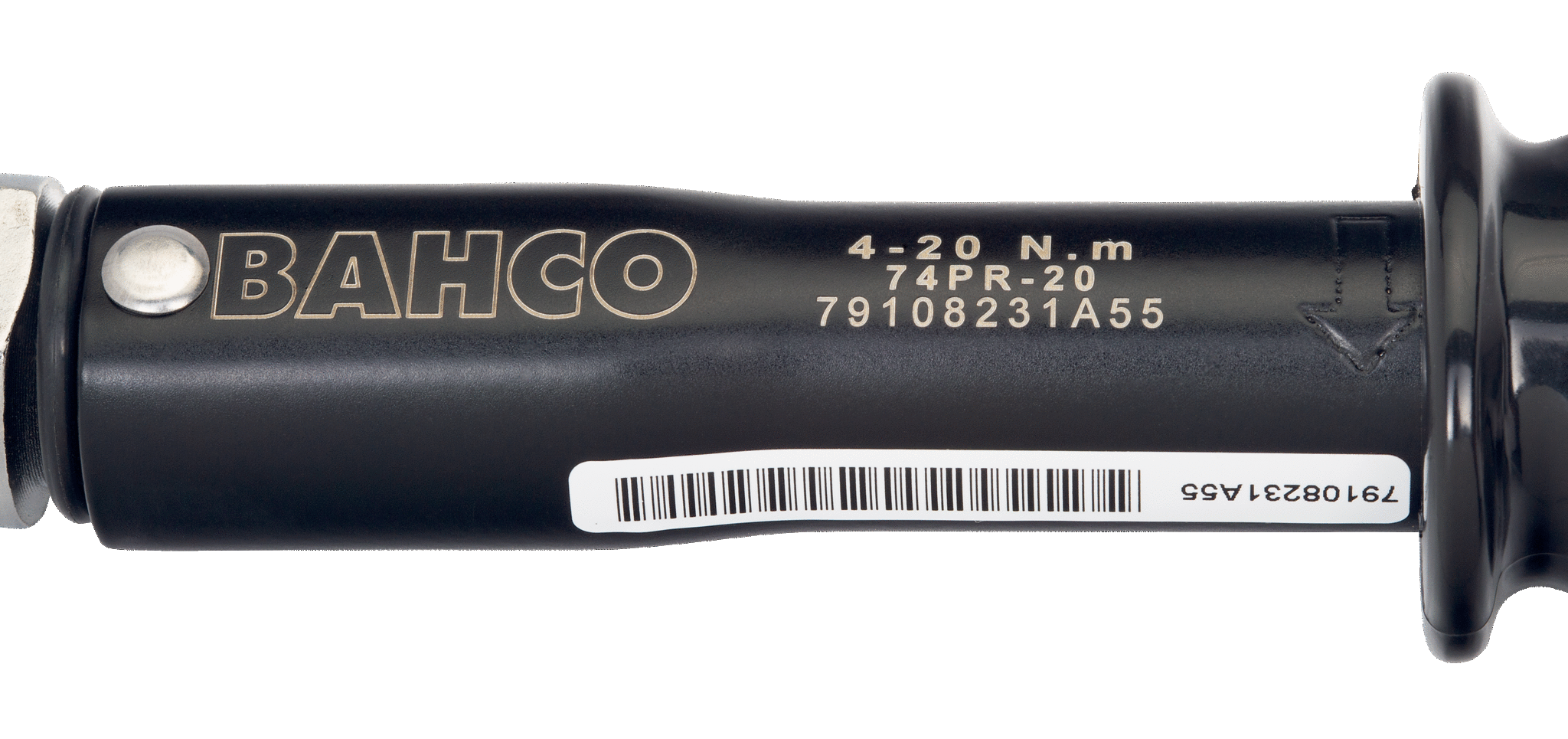 картинка Механический щелчковый динамометрический ключ с возможностью предустановки крутящего момента и фиксированной реверсивной головкой BAHCO 74PR-20 от магазина "Элит-инструмент"