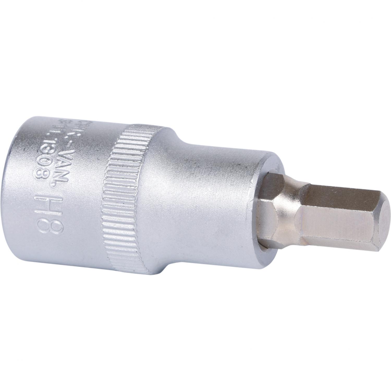картинка Торцовая головка с битом 1/2" с внутренним шестигранником, короткая, 8 мм от магазина "Элит-инструмент"
