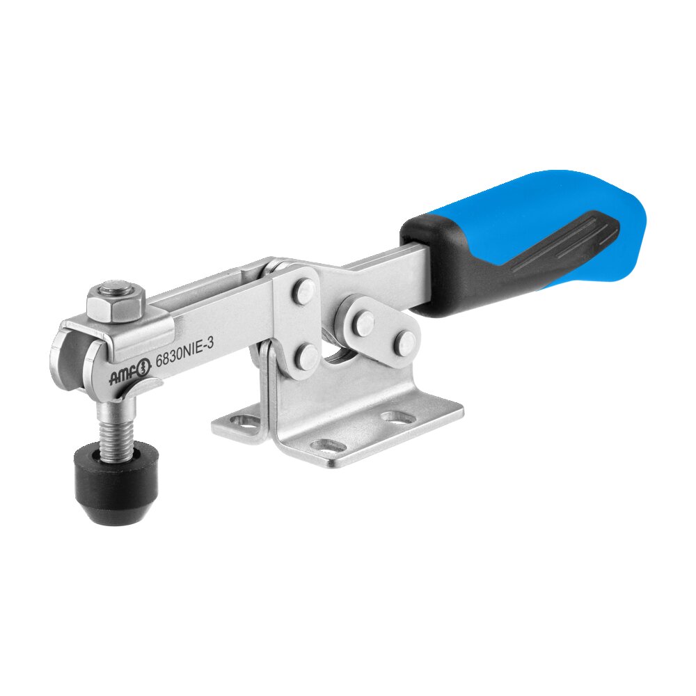 Горизонтальный шарнирный зажим с синей ручкой АМF 557763