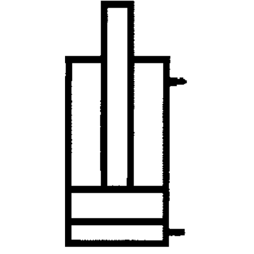 картинка Двухтактный цилиндр, установленный на основании с фланцем, с направляющим поршневым штоком АМF 66589 от магазина "Элит-инструмент"