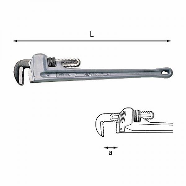 Трубные ключи американской модели с корпусом из алюминия 302 ALN U03020015