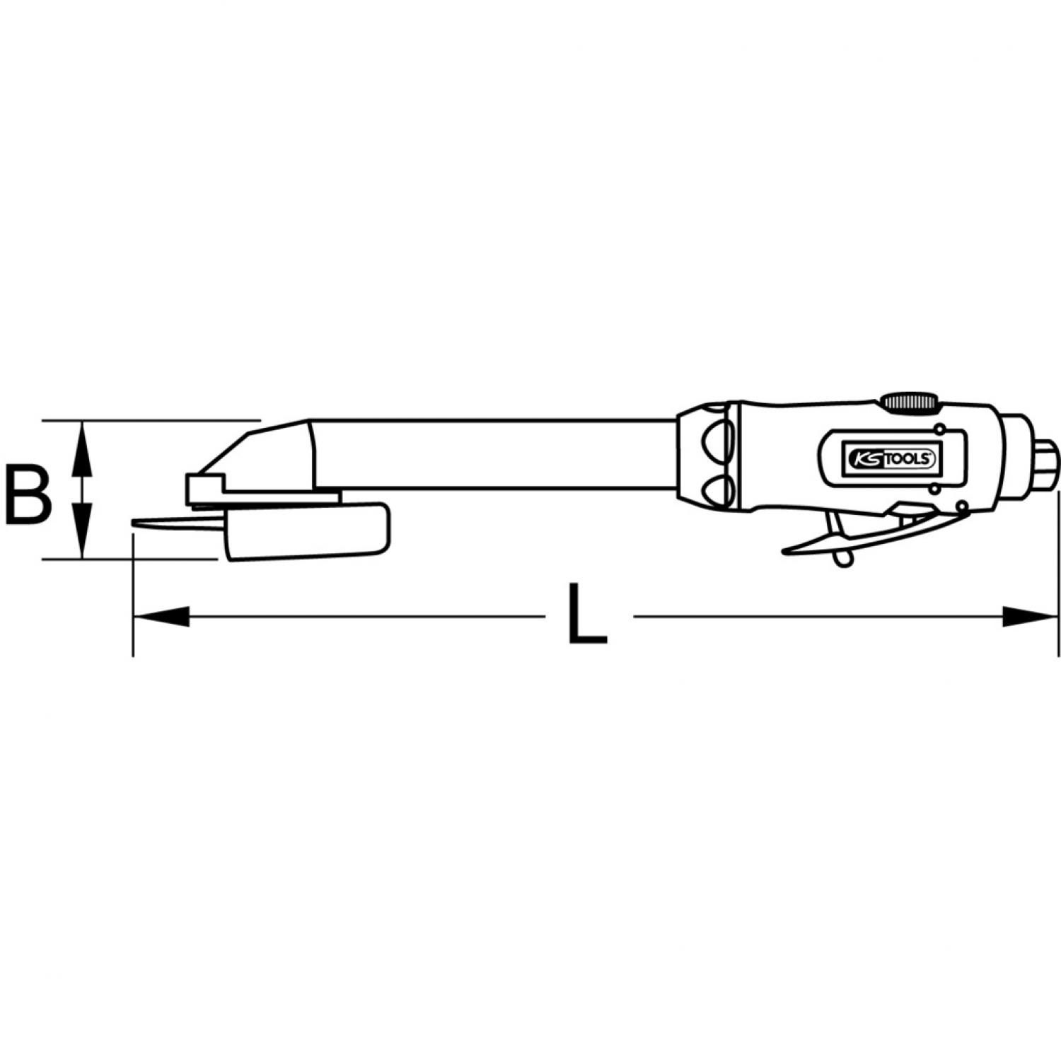 картинка Пневматическая прямая отрезная шлифовальная мини-машина SlimPOWER 1/4" от магазина "Элит-инструмент"