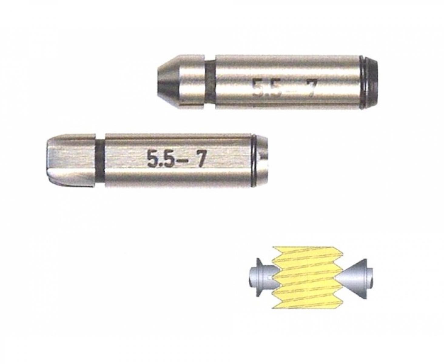 Набор вставок для микрометра для измерения резьбы 0.4-7.0 мм Schut 906.726
