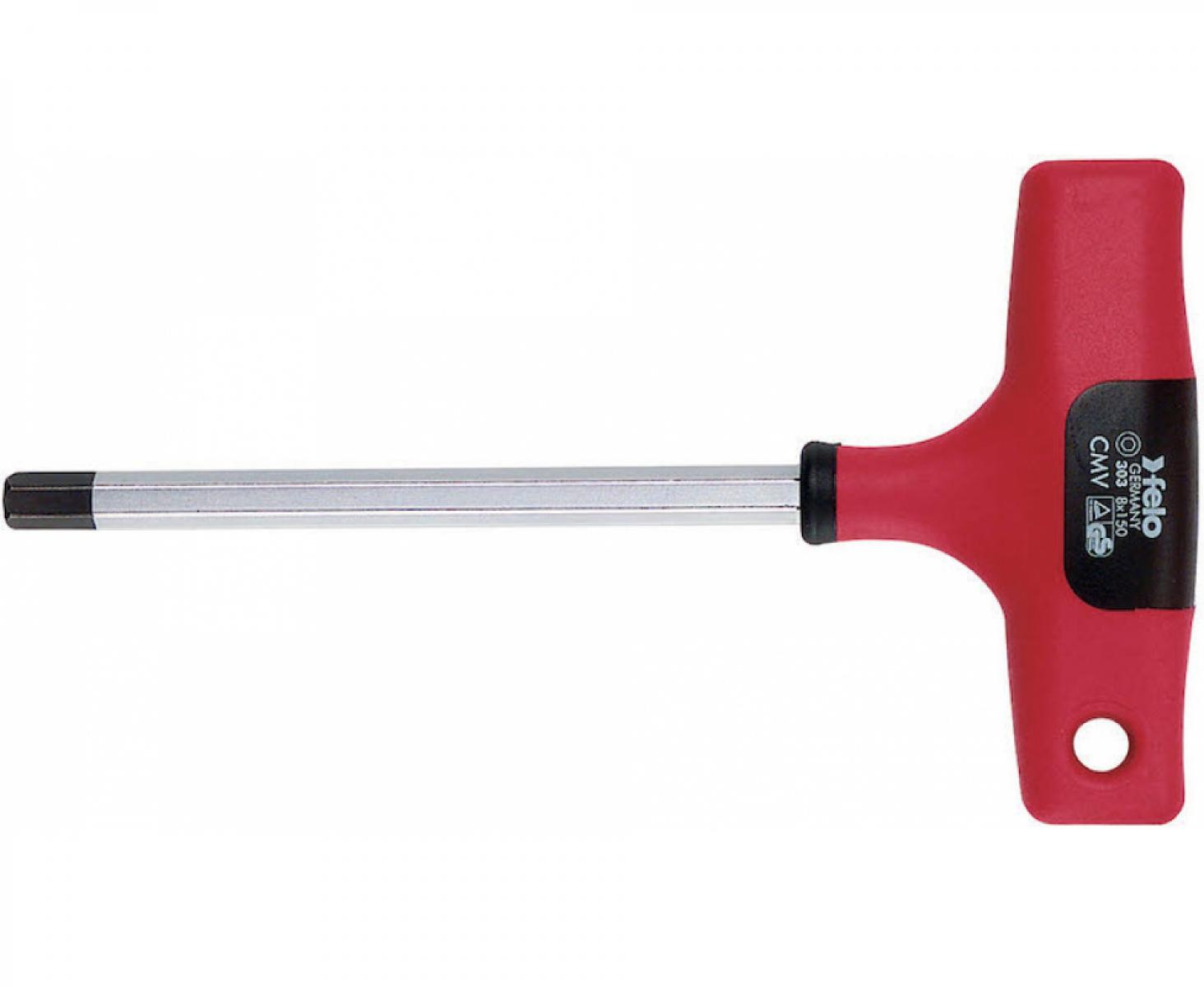картинка Отвертка Т-образная HEX Felo М10,0 x 200 30310780 для винтов с внутренним шестигранником от магазина "Элит-инструмент"
