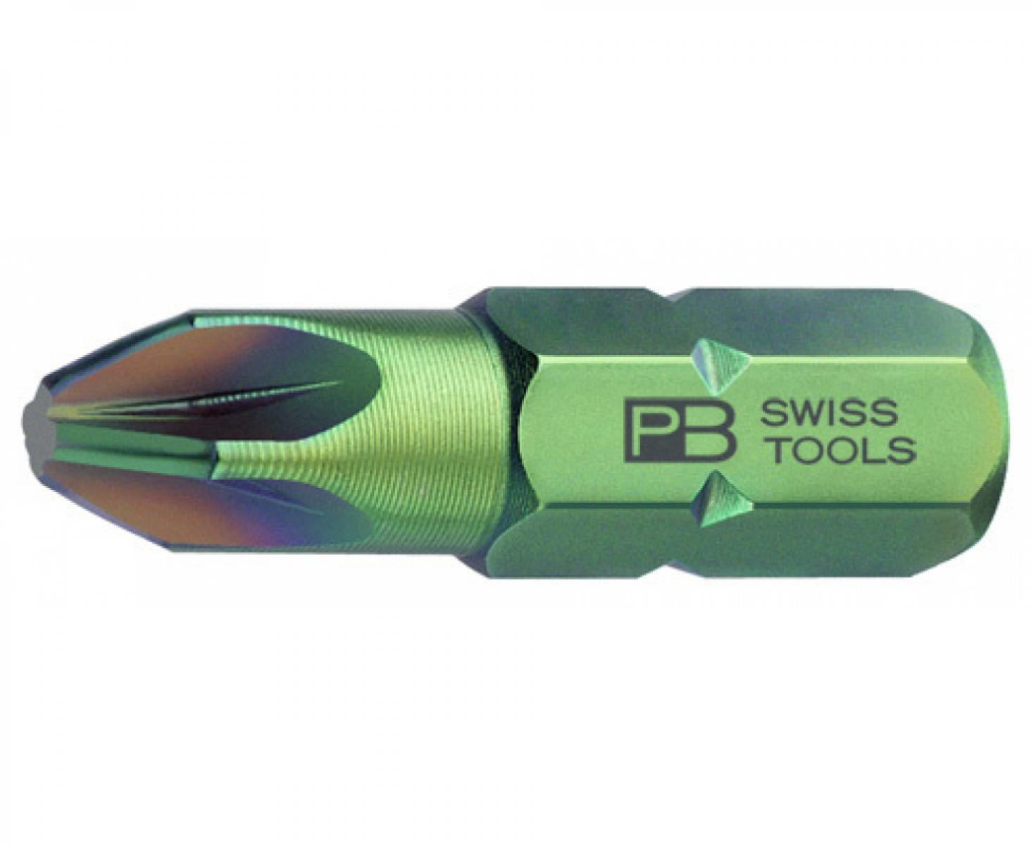 картинка Бита крестовая Pozidriv PrecisionBits C6,3 с внешним шестигранником 1/4 PB Swiss Tools PB C6.192/3 PZ3 от магазина "Элит-инструмент"