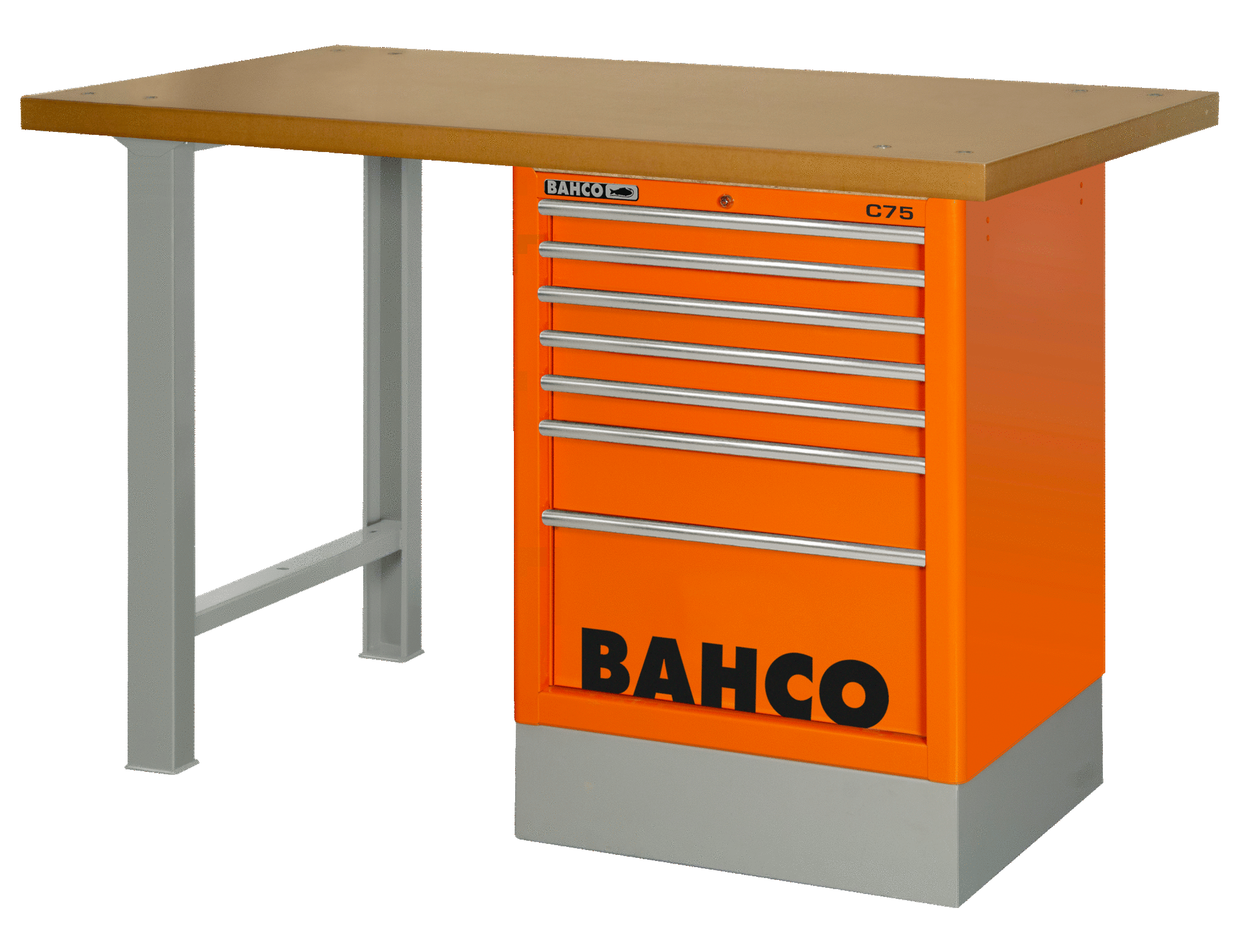 картинка Верстак с выдвижными ящиками, столешница из МДФ BAHCO 1495K6CWB18TD от магазина "Элит-инструмент"