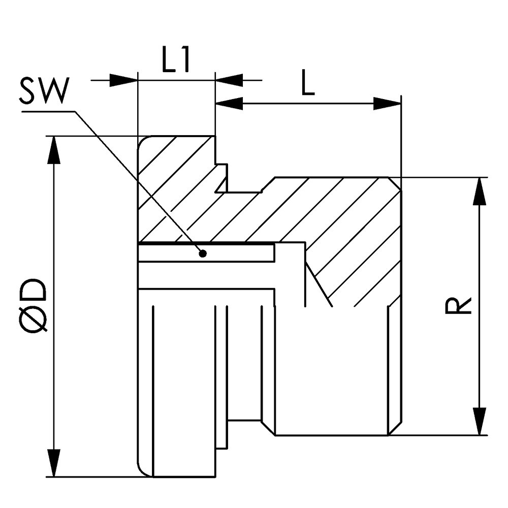 картинка Резьбовая пробка с мягким уплотнением АМF 176719 от магазина "Элит-инструмент"