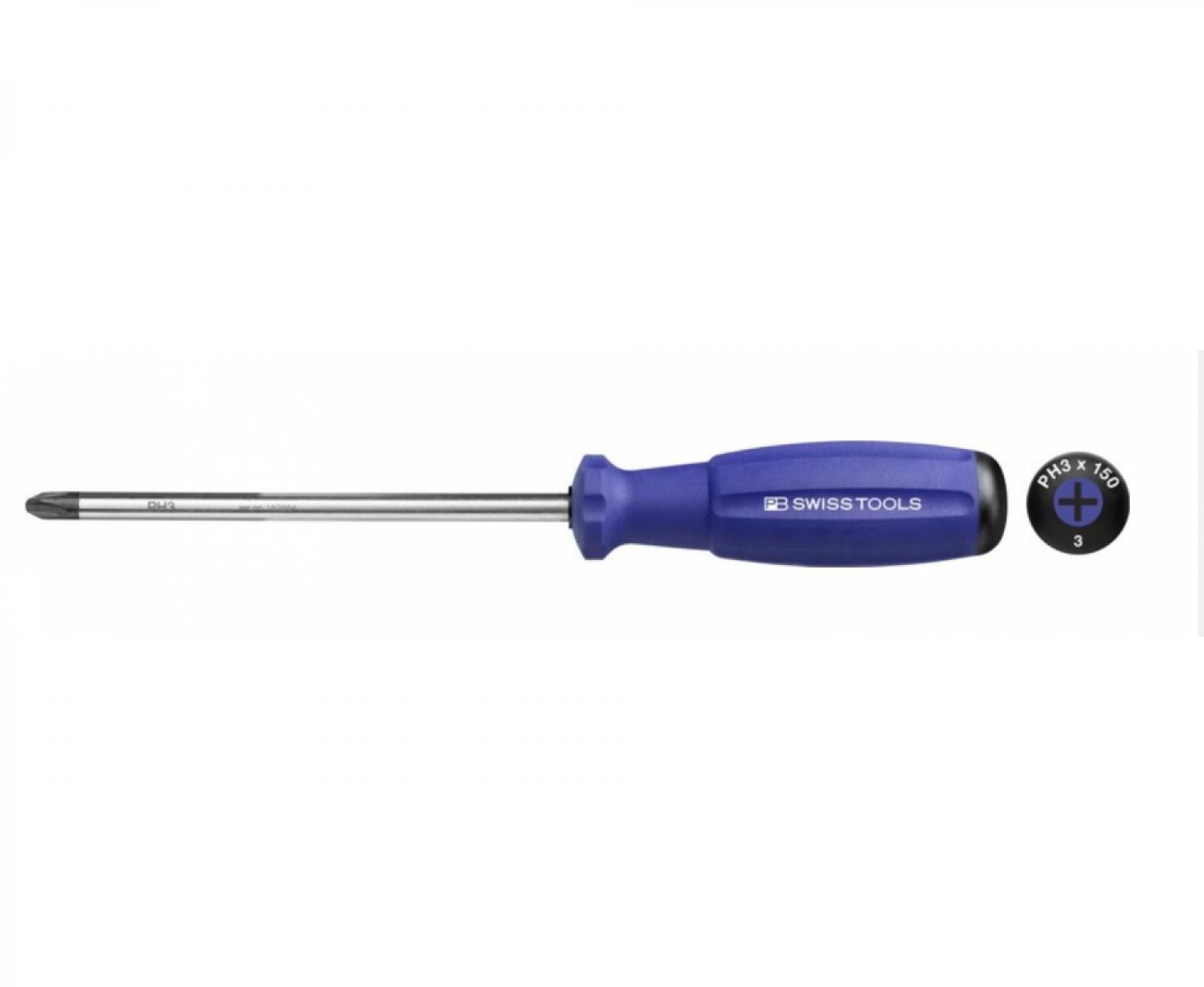 Отвертка крестовая Phillips SwissGrip PB Swiss Tools PB 8190.3-150 BL PH3