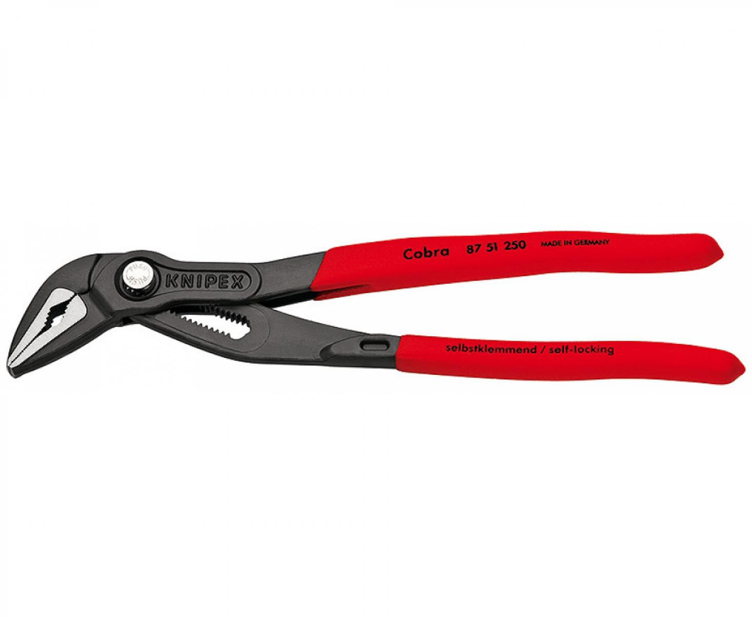 картинка KNIPEX Cobra ES сантехнические клещи, особо тонкие KN-8751250SB в блистере от магазина "Элит-инструмент"