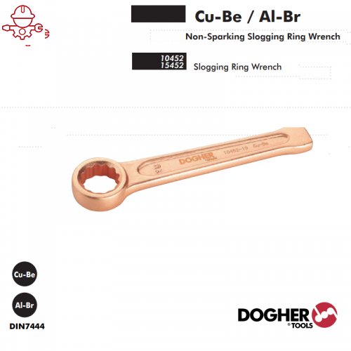 Ударный накидной искробезопасный ключ Cu-Be DIN7444 Dogher Tools 10452-77