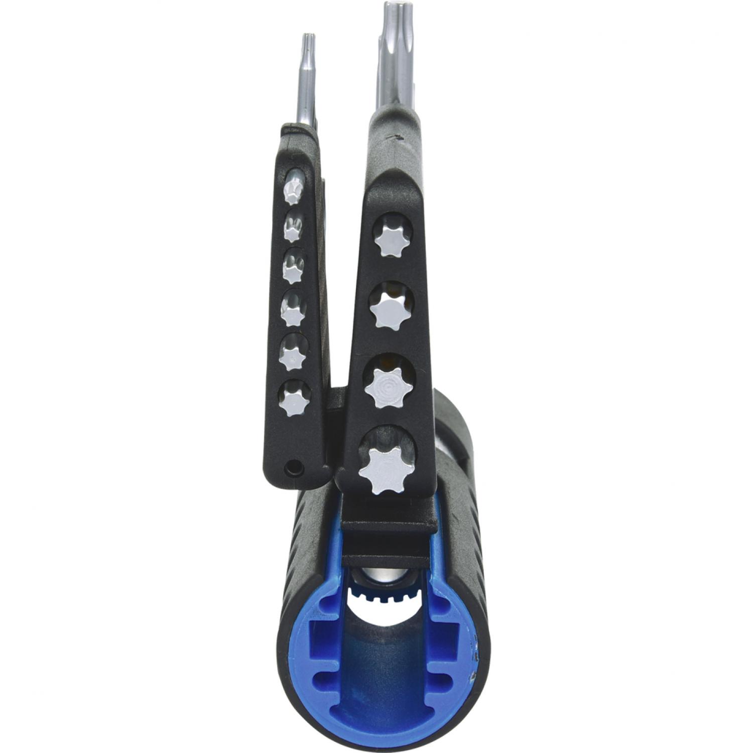 картинка Комплект угловых штифтовых ключей с профилем Torx 3 в 1, размера XL, 10 шт, коротких от магазина "Элит-инструмент"