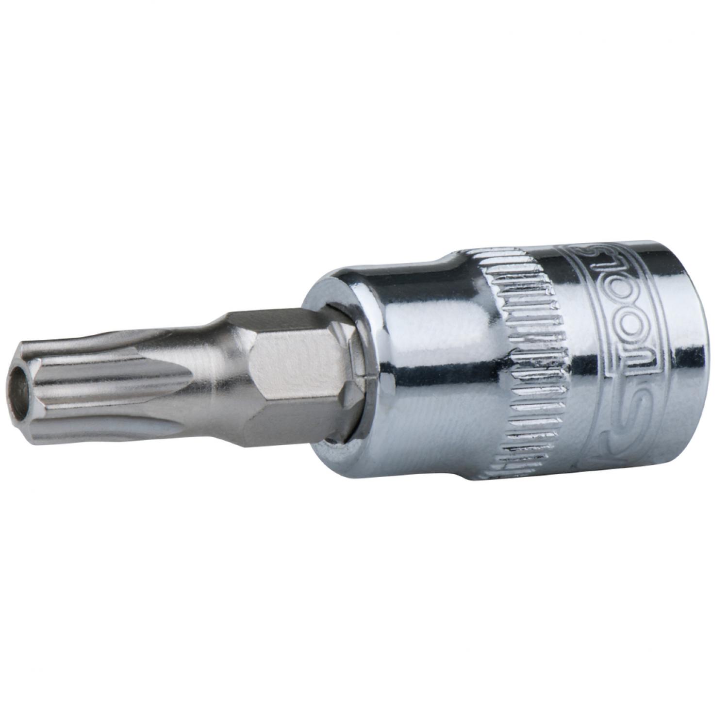 Торцовая головка с битом CHROMEplus 3/8" с профилем Torx, с торцовым отверстием, TВ20 подвеска