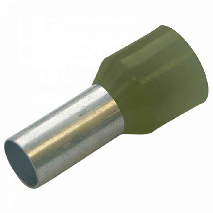 Гильза конечная изолированная (НШВИ) 50/ 20 мм цвет оливковый (упак. 25 шт.)