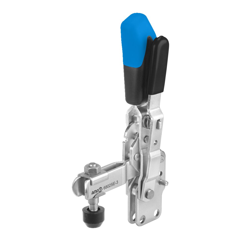 Вертикальный шарнирный зажим с синей ручкой и предохранительной защелкой АМF 557736