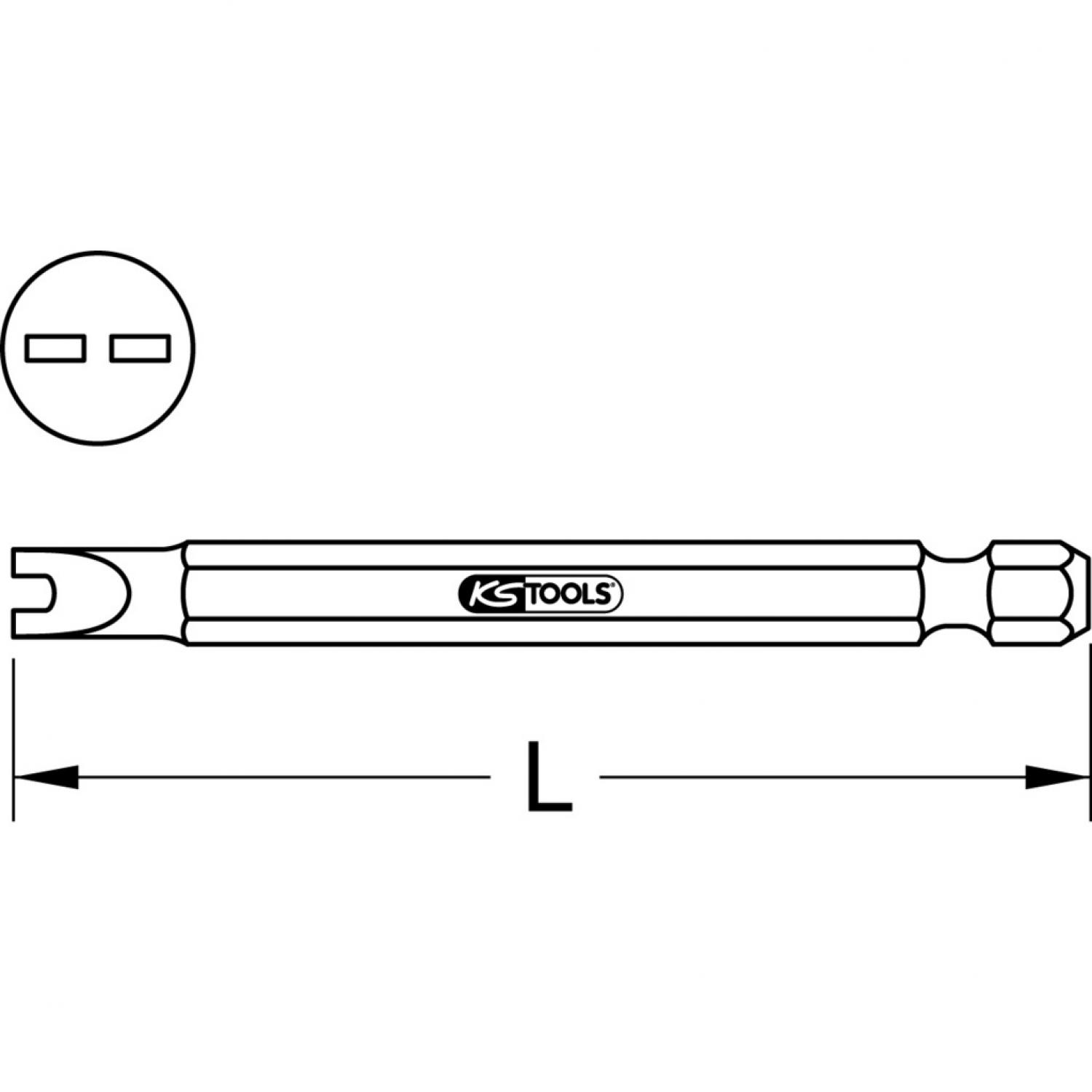 картинка Бит 1/4" Spanner, 75 мм, 4 мм от магазина "Элит-инструмент"