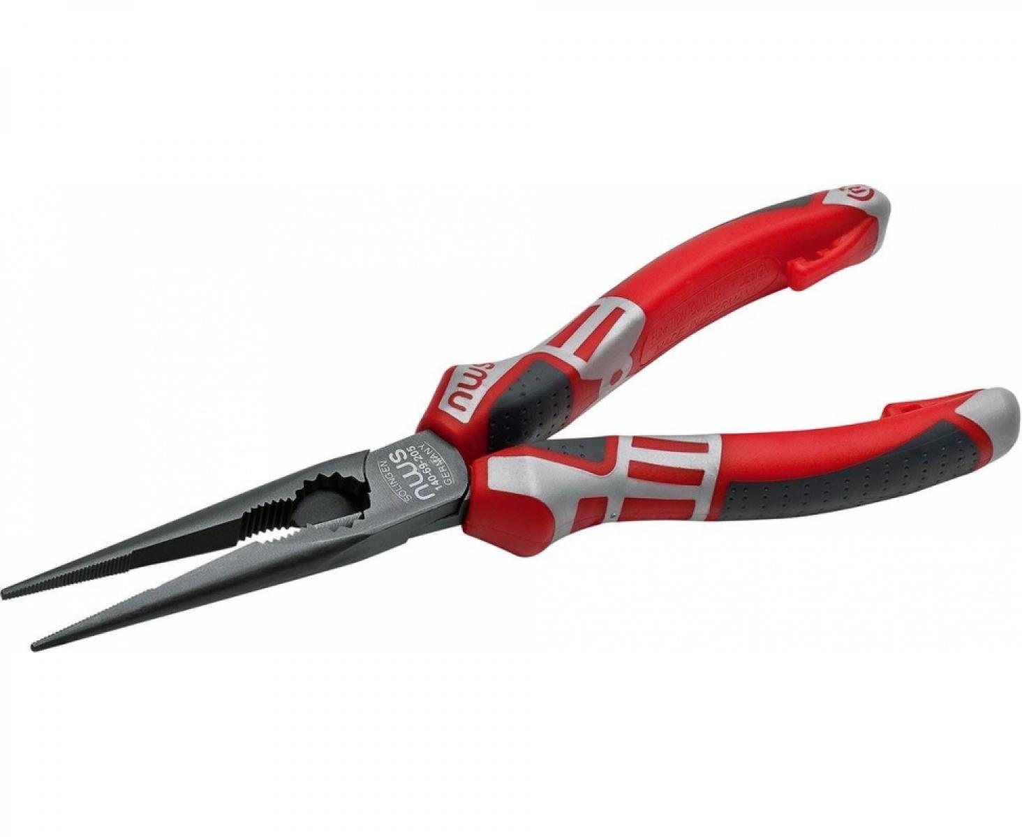 картинка Длинногубцы радиомонтажника 205 мм NWS 140-69-205 с покрытием TitanFinish и рукоятками SoftGripp от магазина "Элит-инструмент"