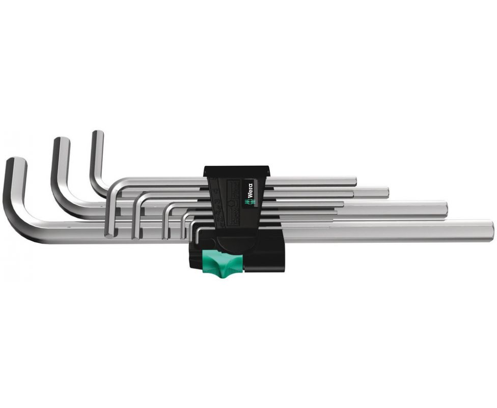 картинка Набор г-образных ключей, метрических, хромированных Wera 950 L/9 SM N WE-021909 от магазина "Элит-инструмент"