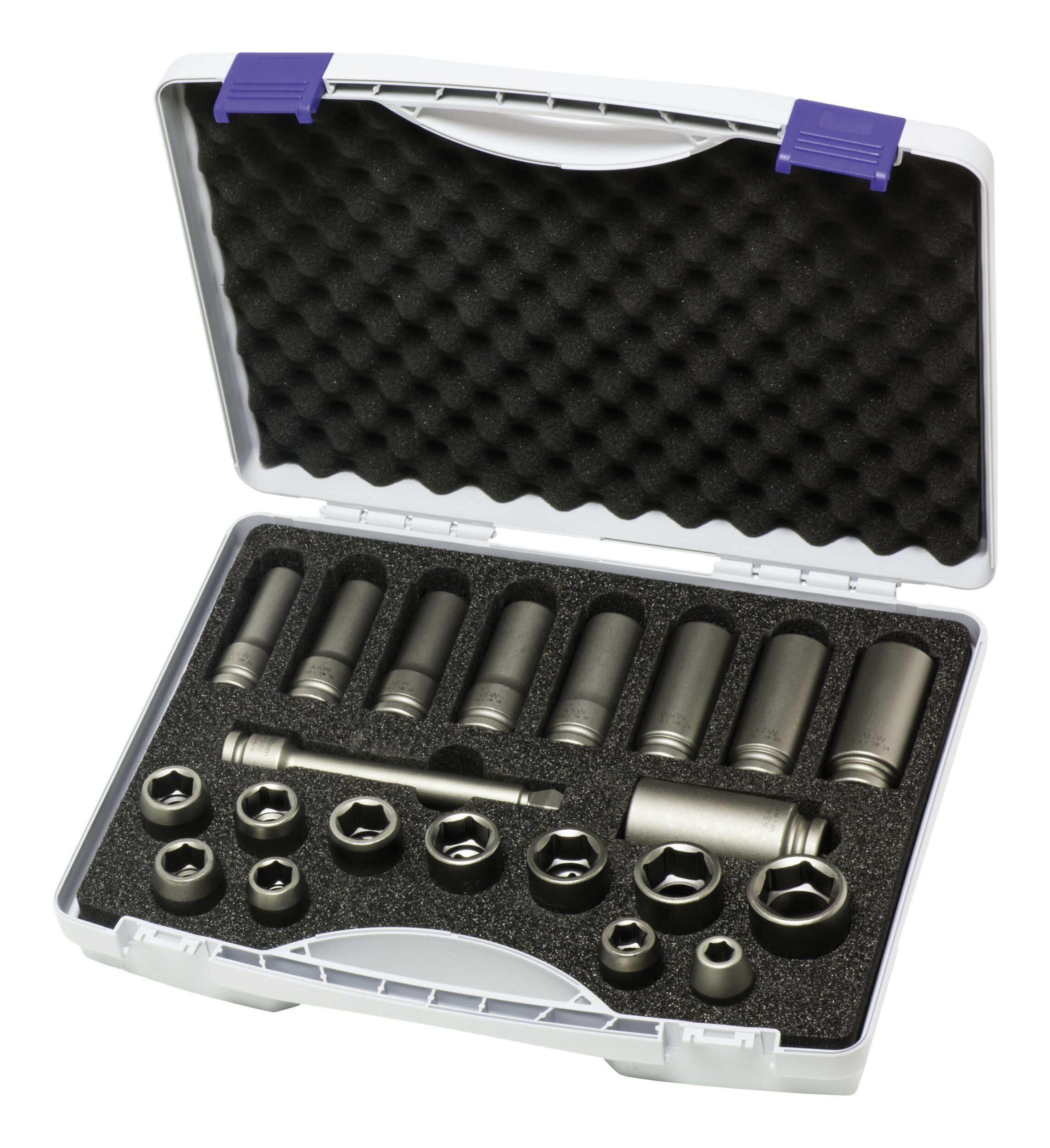 картинка Набор ударных стандартных и удлинённых головок Set 1/2 ", 21-Piece ASW 6193 5020 Fplus от магазина "Элит-инструмент"