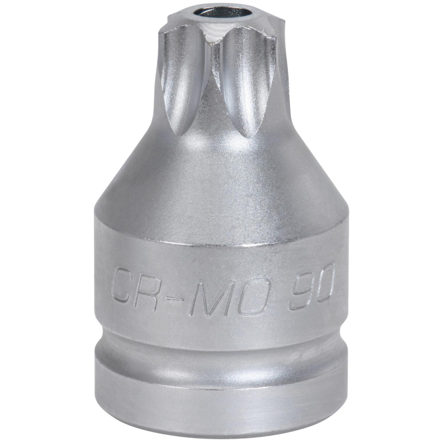 Торцевая головка ударная 3/4" с битой, с отверстием, короткая, TB90