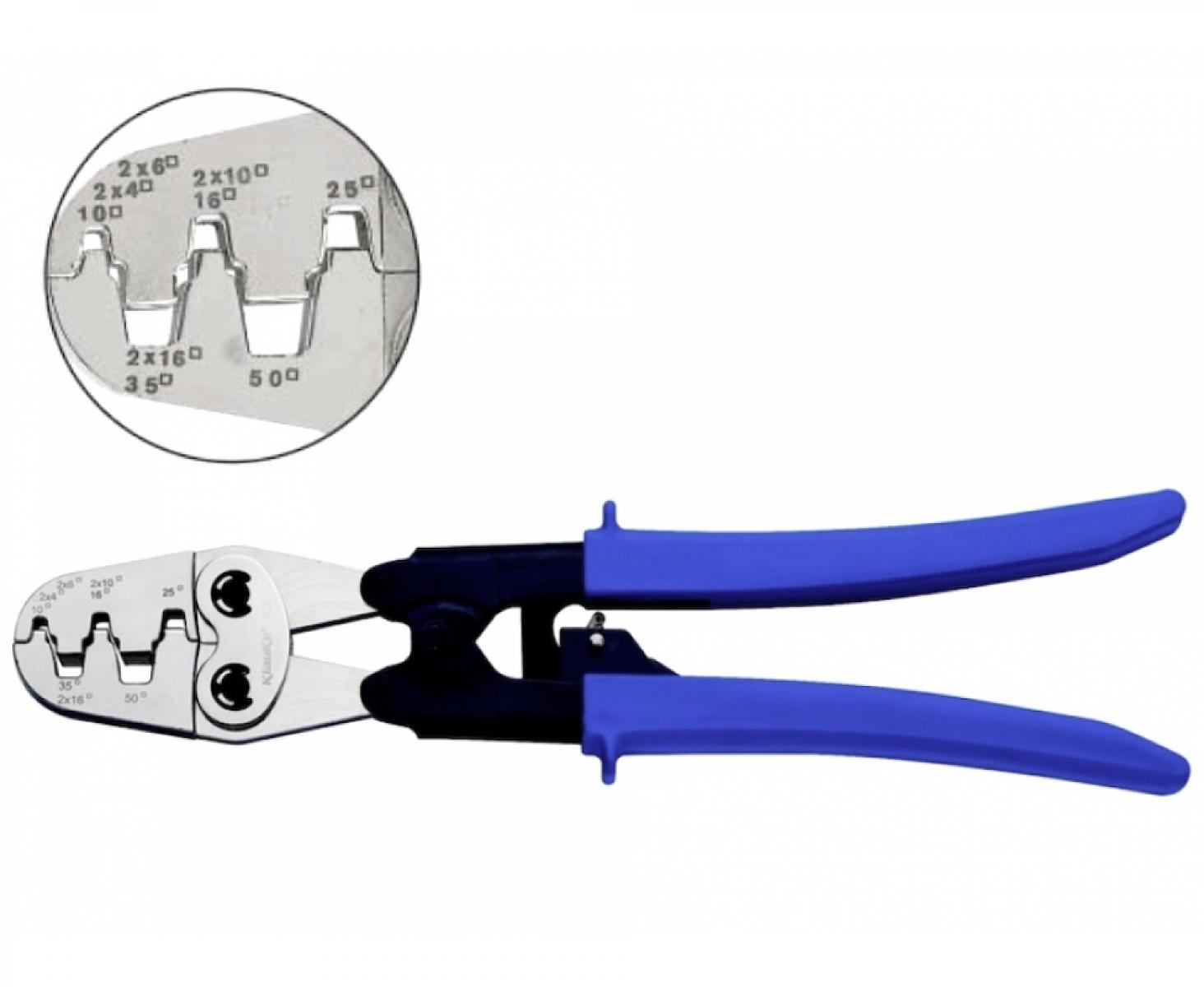 Пресс-клещи для втулочных наконечников 10–50 мм², трапециевидный обжим Klauke KLKK28