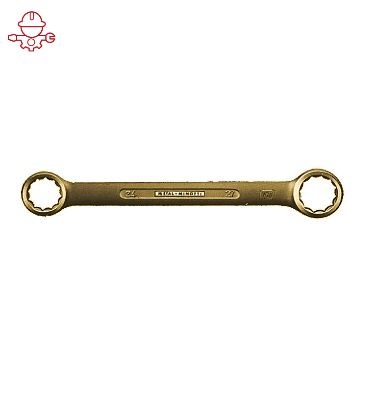 картинка Ключ накидной плоский искробезопасный 55x60 мм, серия 004 MetalMinotti 004-5560 от магазина "Элит-инструмент"