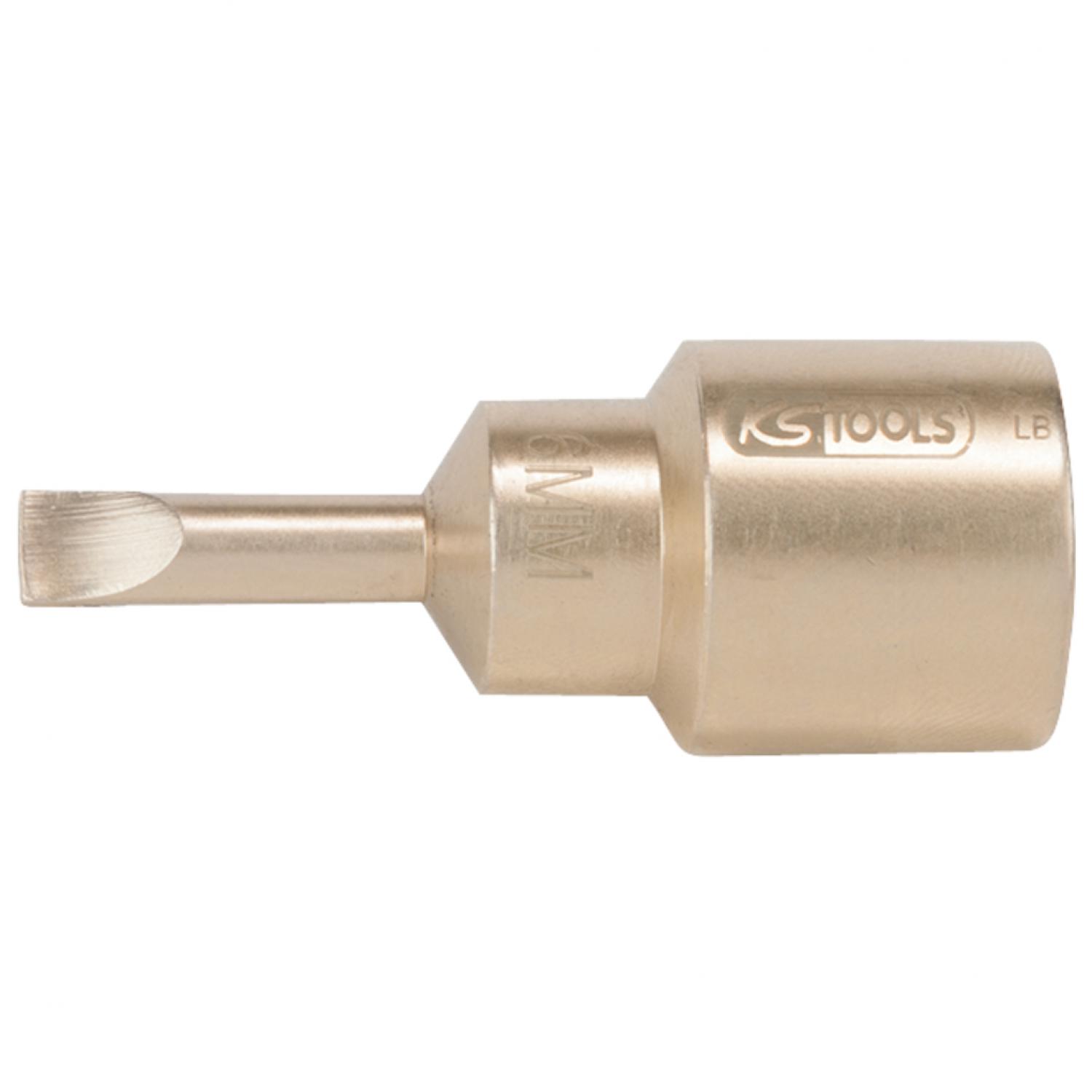 Торцовая головка с битом BRONZEplus 1/2", шлицевая, 6 мм