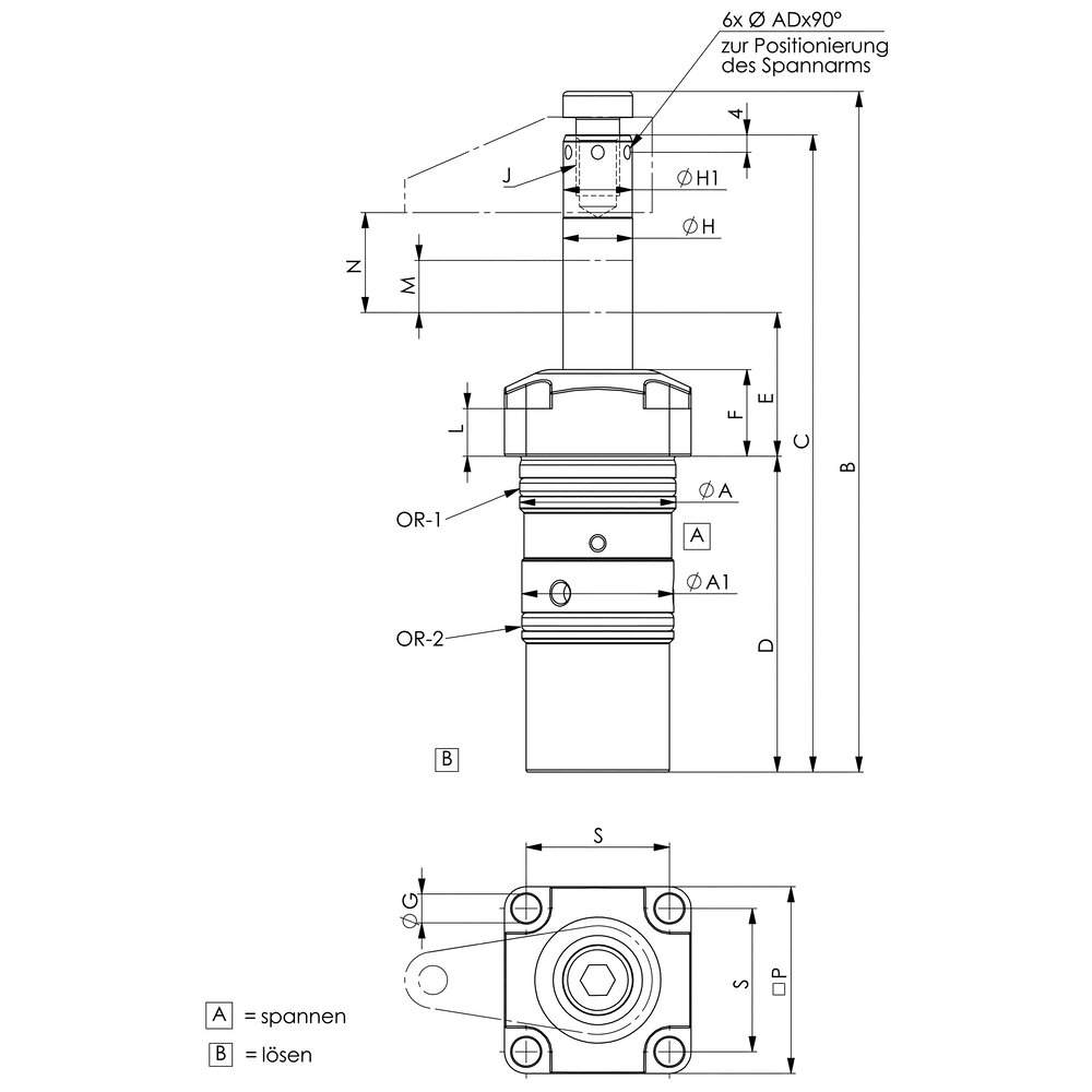 картинка Поворотный зажим, вставной монтаж АМF 556957 от магазина "Элит-инструмент"