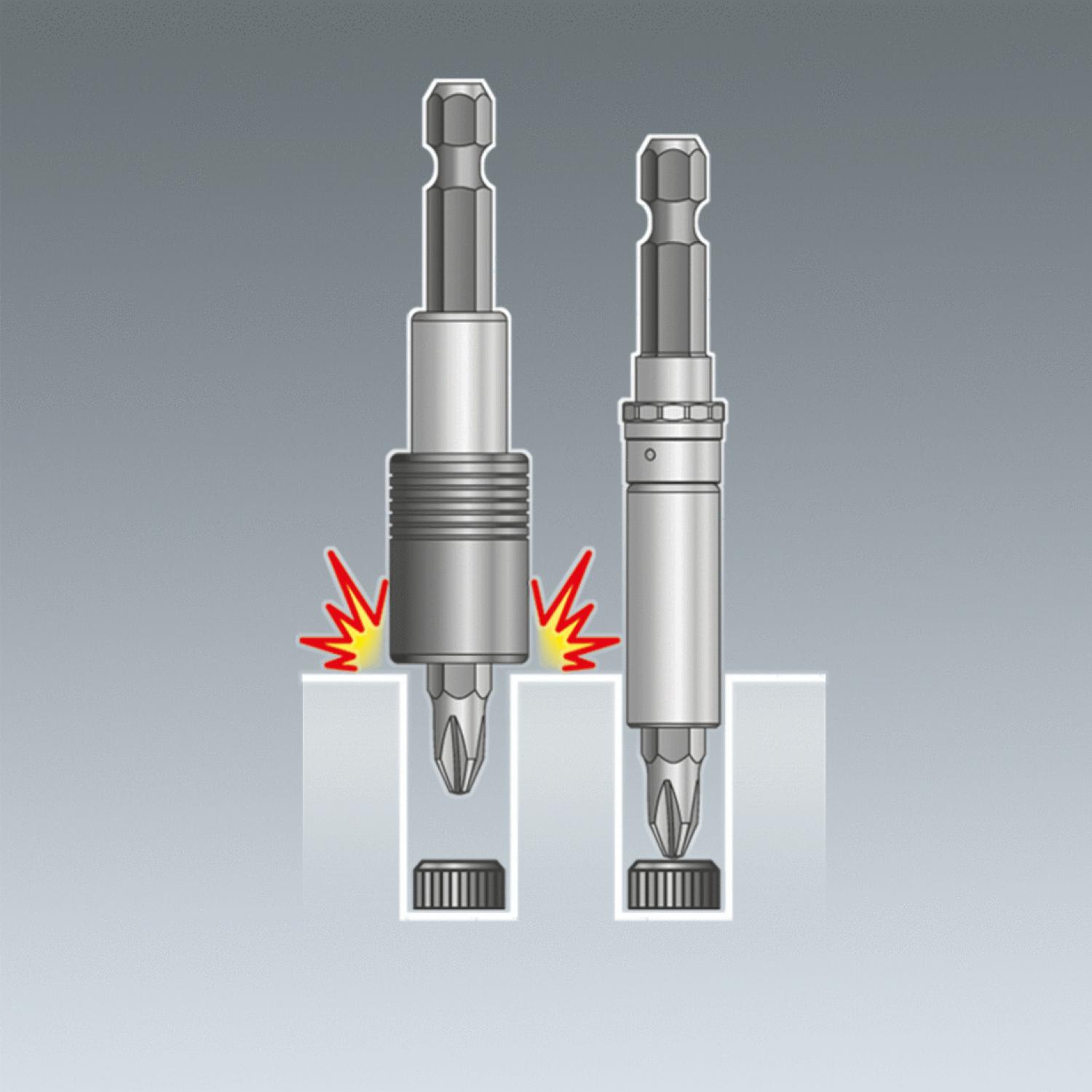 картинка Держатель бит 1/4'' с быстроразъемным соединением Auto-Slimlock, 65 мм от магазина "Элит-инструмент"