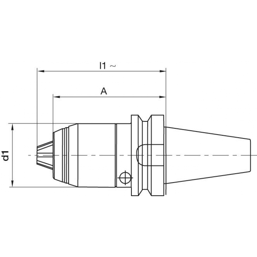 картинка Короткий сверлильный патрон с ЧПУ JIS B6339, внутреннее охлаждение, 1–16 мм, FORMAT BT40 3528 0101 Fplus от магазина "Элит-инструмент"