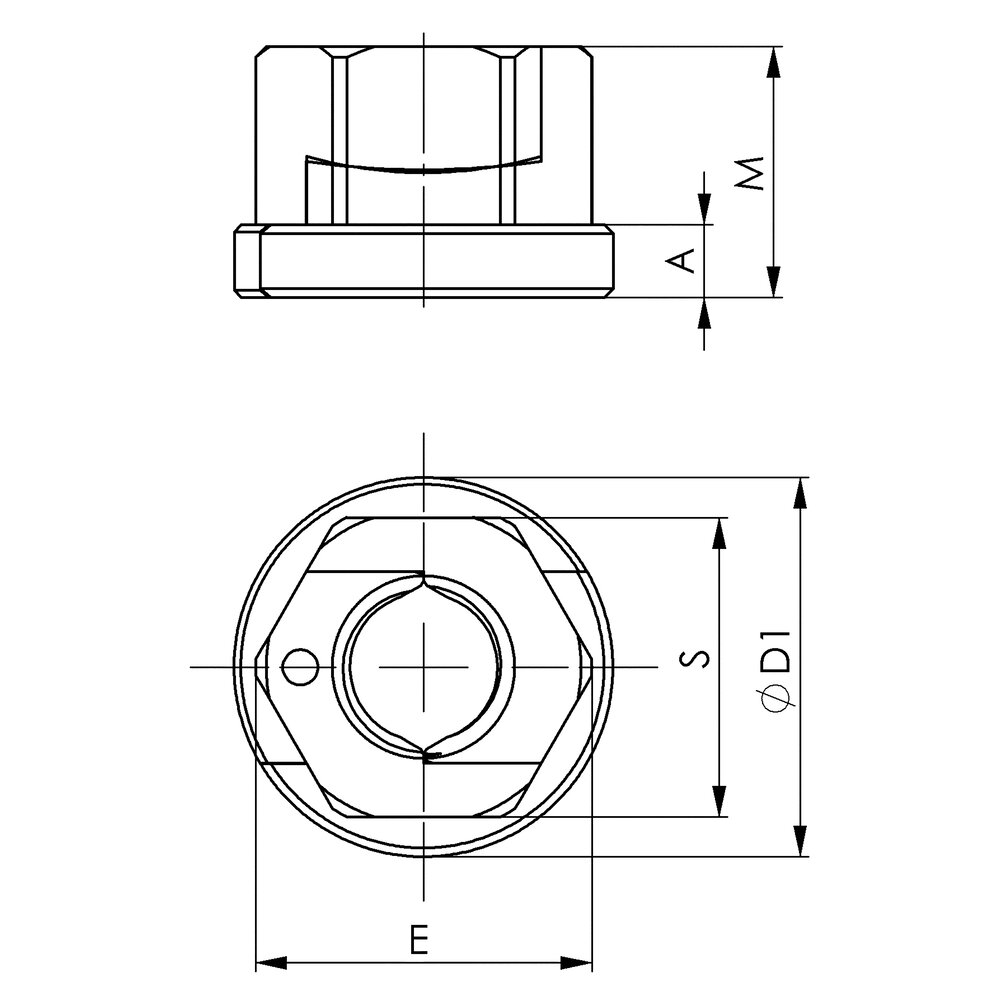 картинка AMF-Гайка TWINNUT - с буртиком АМF 381905 от магазина "Элит-инструмент"