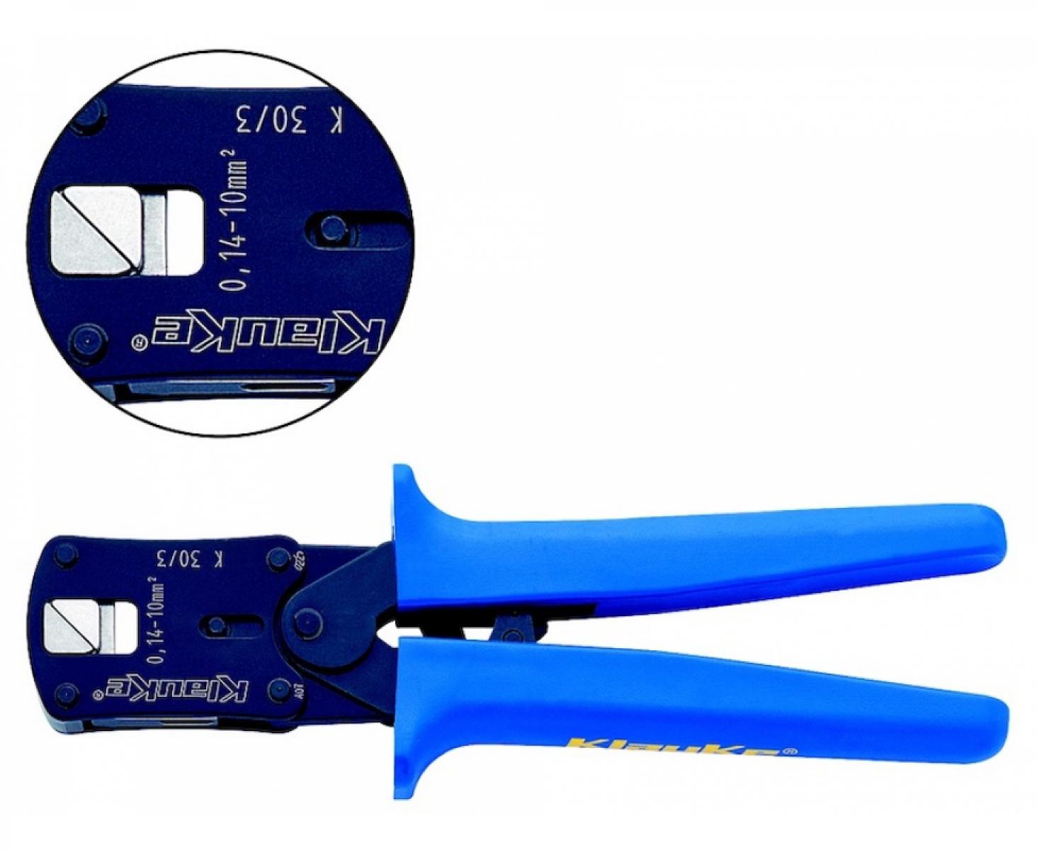 Пресс-клещи для втулочных наконечников 0,08–10 мм², квадратный обжим Klauke KLKK303