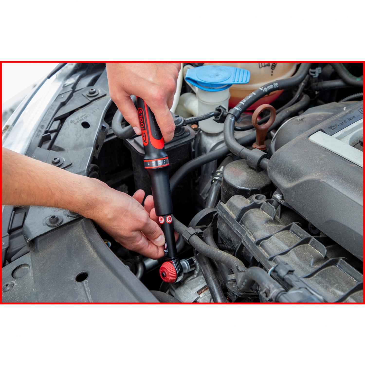 картинка Динамометрический ключ ERGOTORQUE®precision 1/4'' с трещоткой и поворотной ручкой, 1-5 Нм KSTools-516.1402 от магазина "Элит-инструмент"