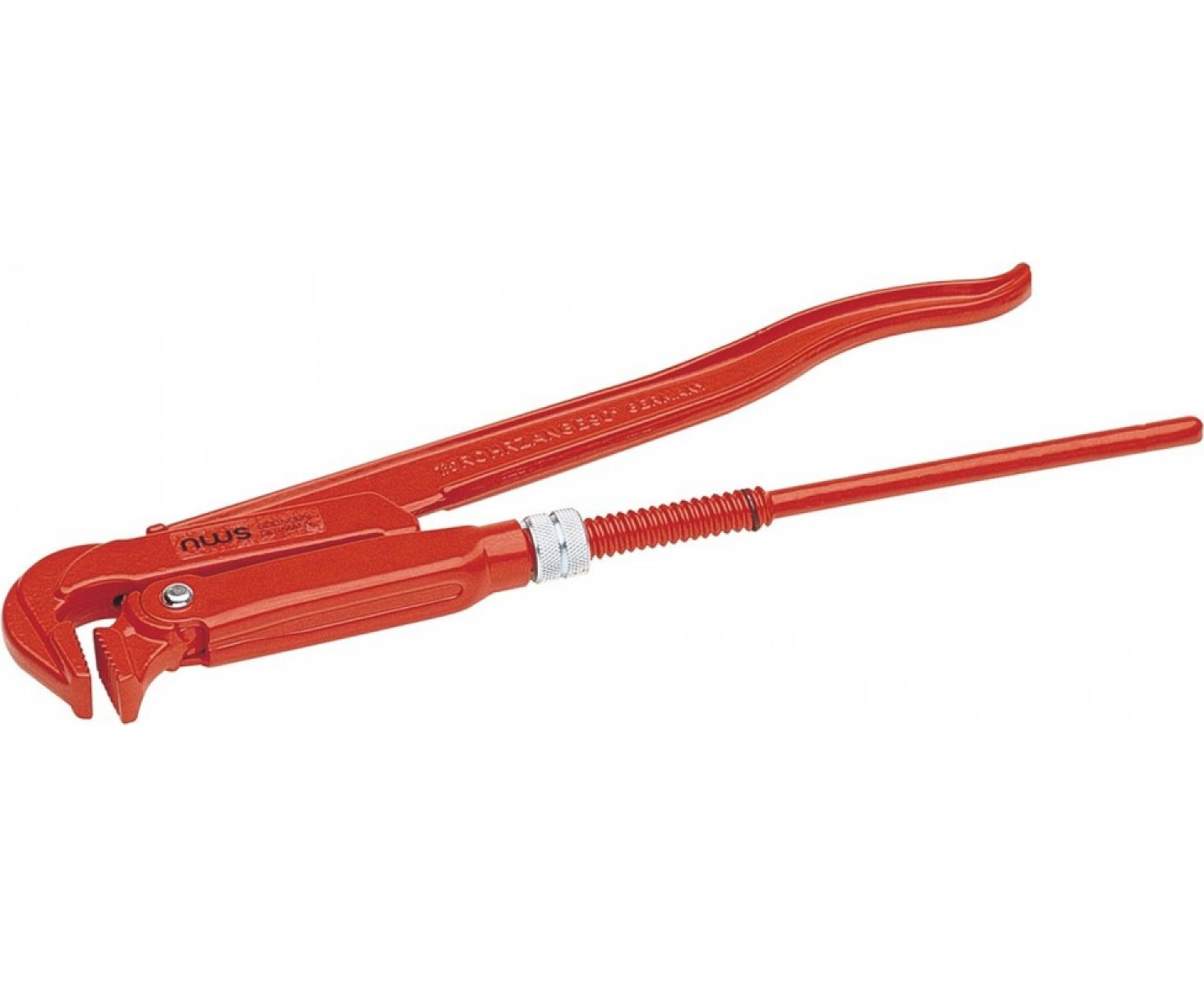 картинка Ключ трубный рычажный 340 мм 1" шведского типа с изгибом зева 90° NWS 168-1-340 от магазина "Элит-инструмент"