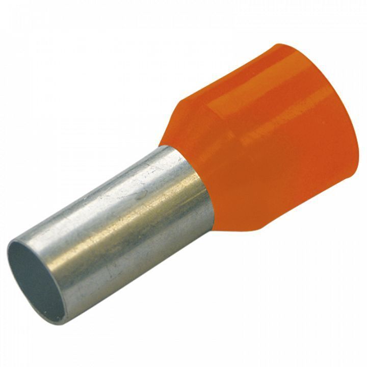 Гильза конечная изолированная (НШВИ), 4/18 мм цвет оранжевый (упак. 100 шт.)