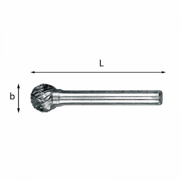 Rotary burrs in hard metal 988 ED U09880046