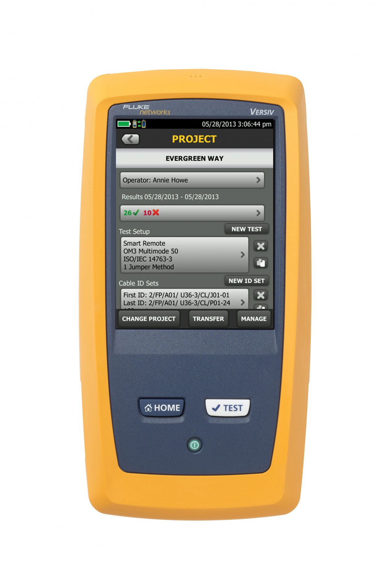 Основной блок кабельного анализатора Fluke Networks VERSIV2-M INTL 4955148