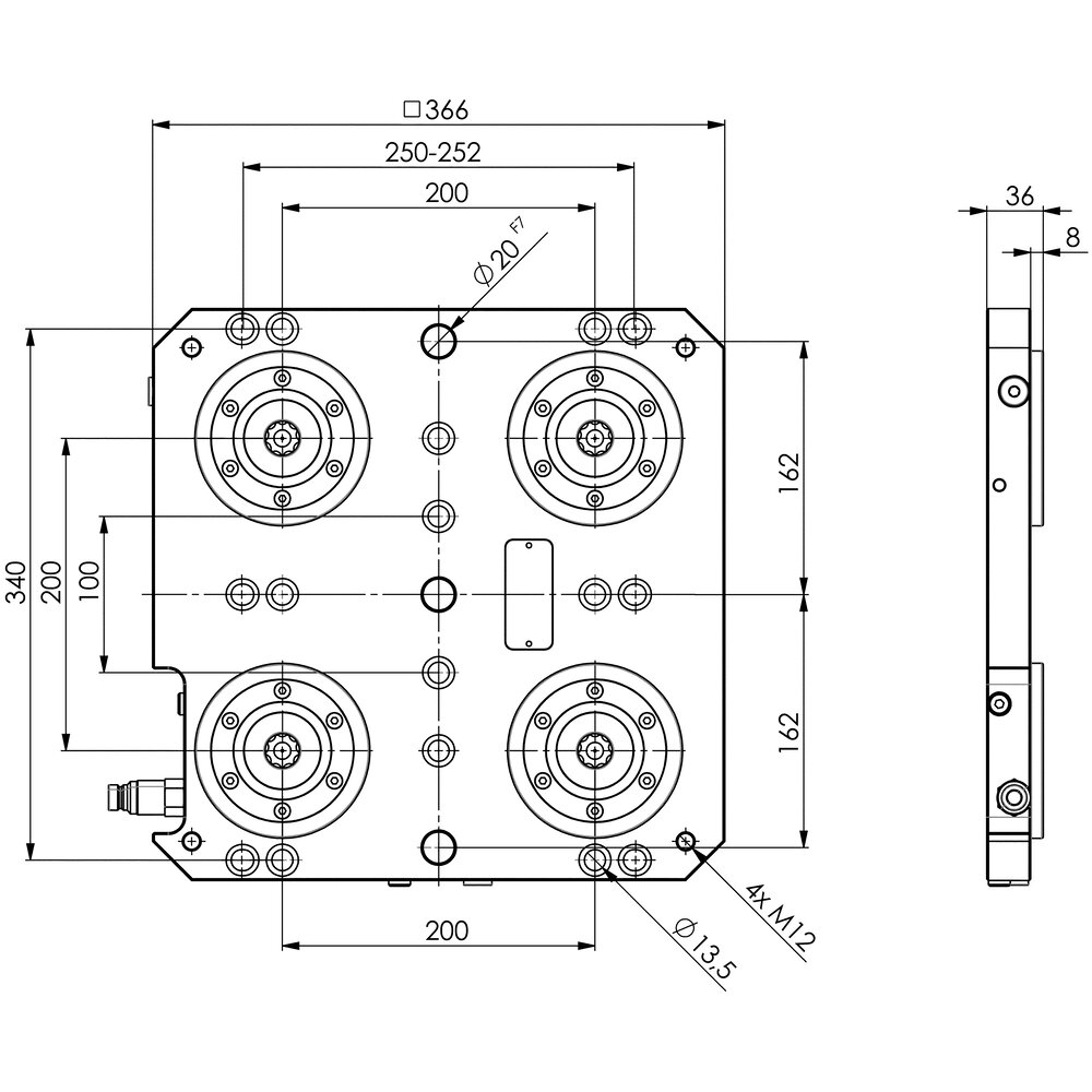 картинка 4-точечная зажимная станция АМF 427500 от магазина "Элит-инструмент"