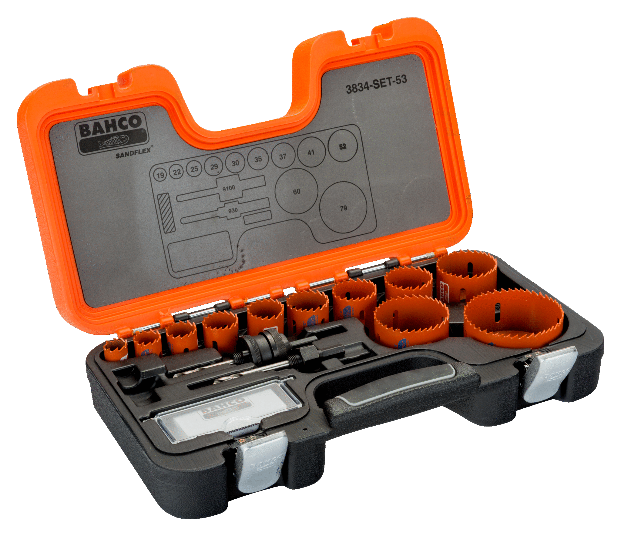 Наборы биметаллических кольцевых пил Sandflex BAHCO 3834-SET-53