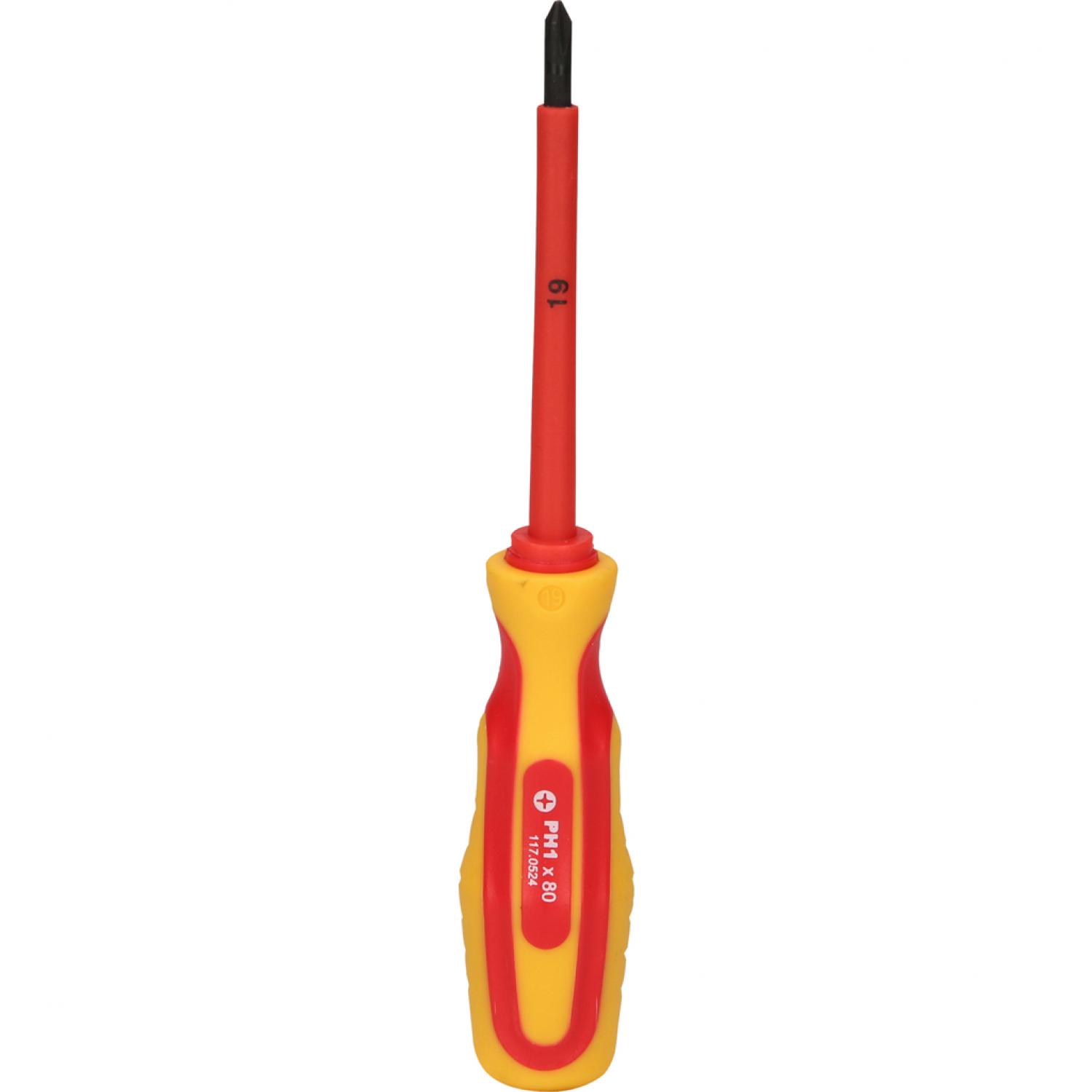 картинка Отвертка для профиля Philips ERGOTORQUE VDE, PH1 подвеска от магазина "Элит-инструмент"