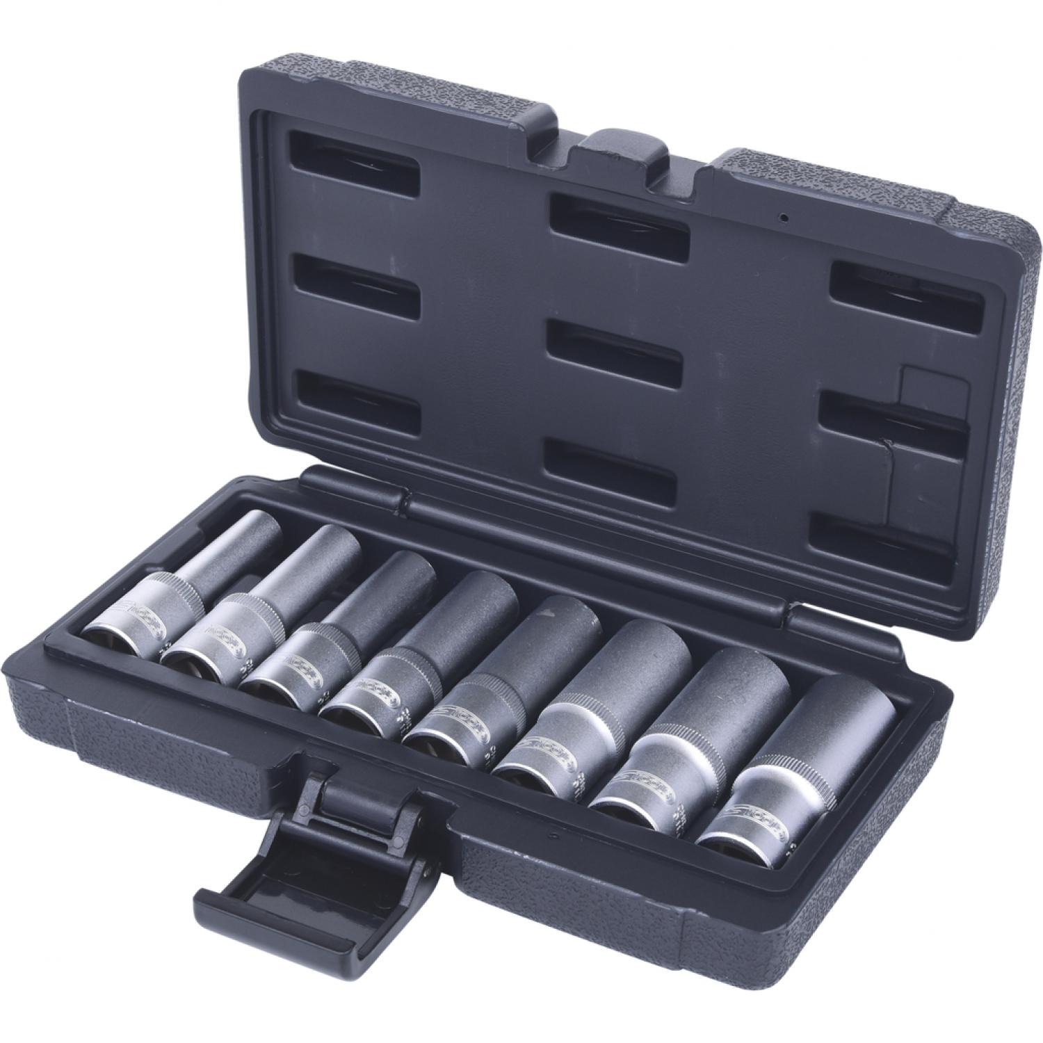 Комплект торцовых головок с внешним профилем Torx 1/2'', длинных, 8 шт, Е10-Е24