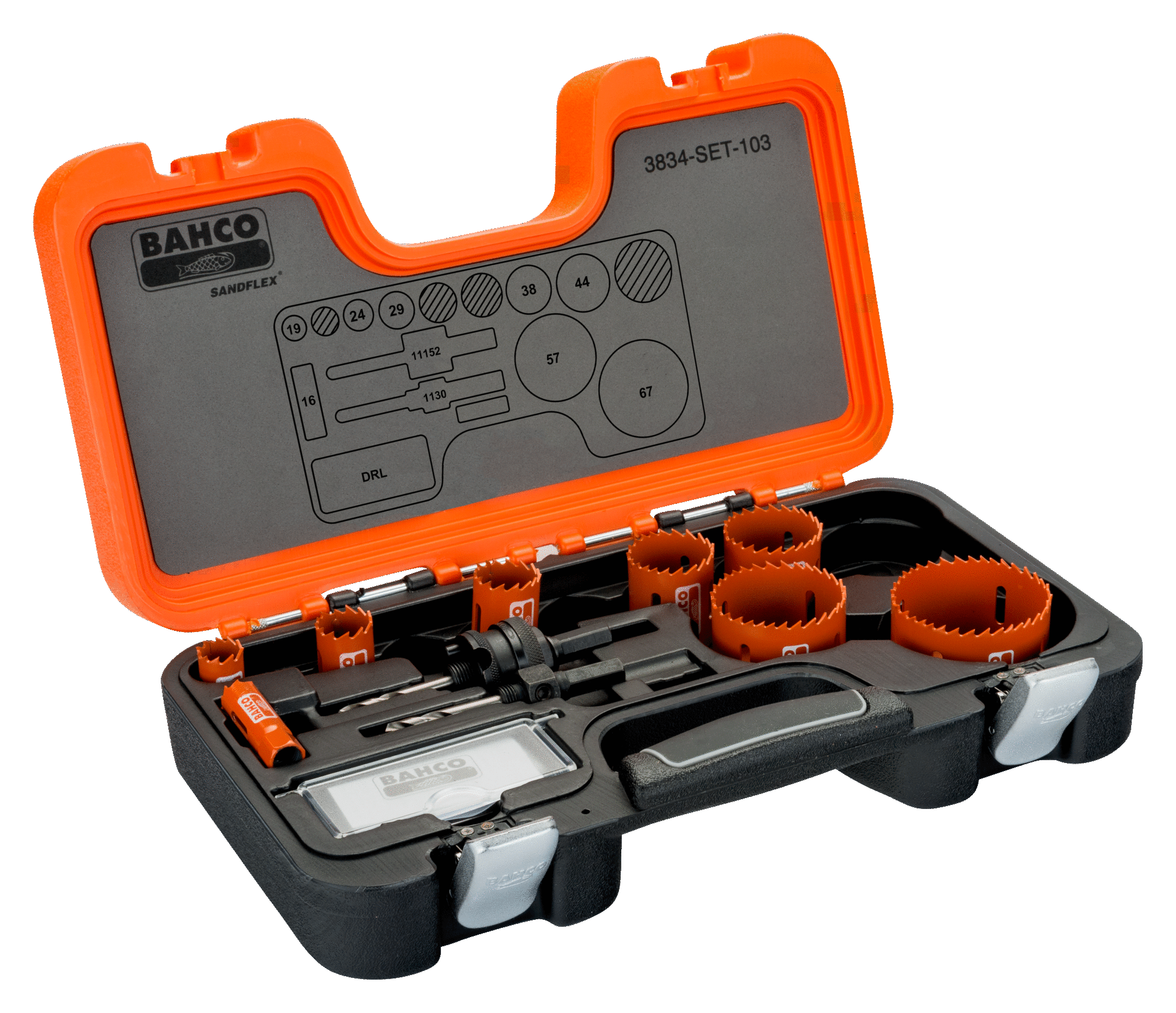 Наборы биметаллических кольцевых пил Sandflex BAHCO 3834-SET-103