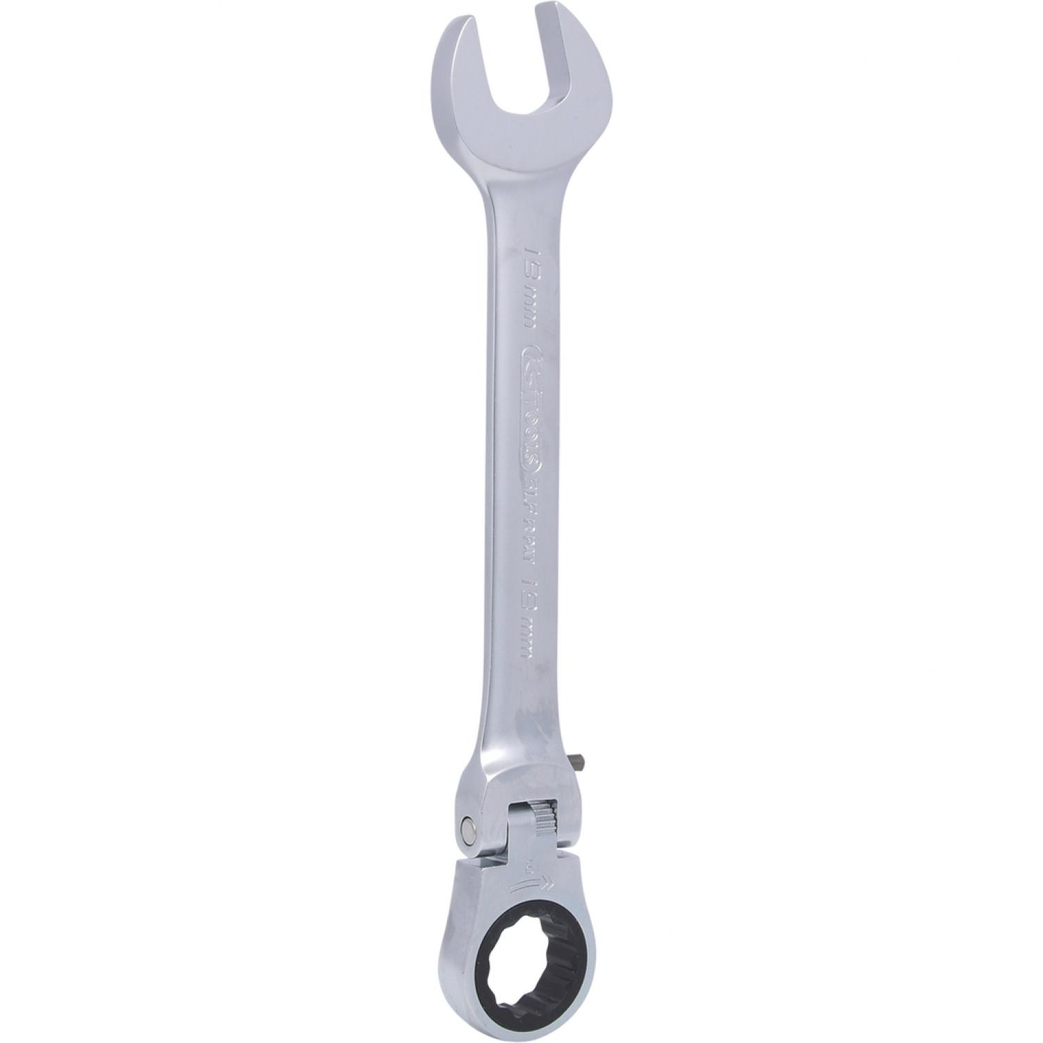 картинка Шарнирный комбинированный ключ с трещоткой GEARplus, регулируемый, 19 мм от магазина "Элит-инструмент"