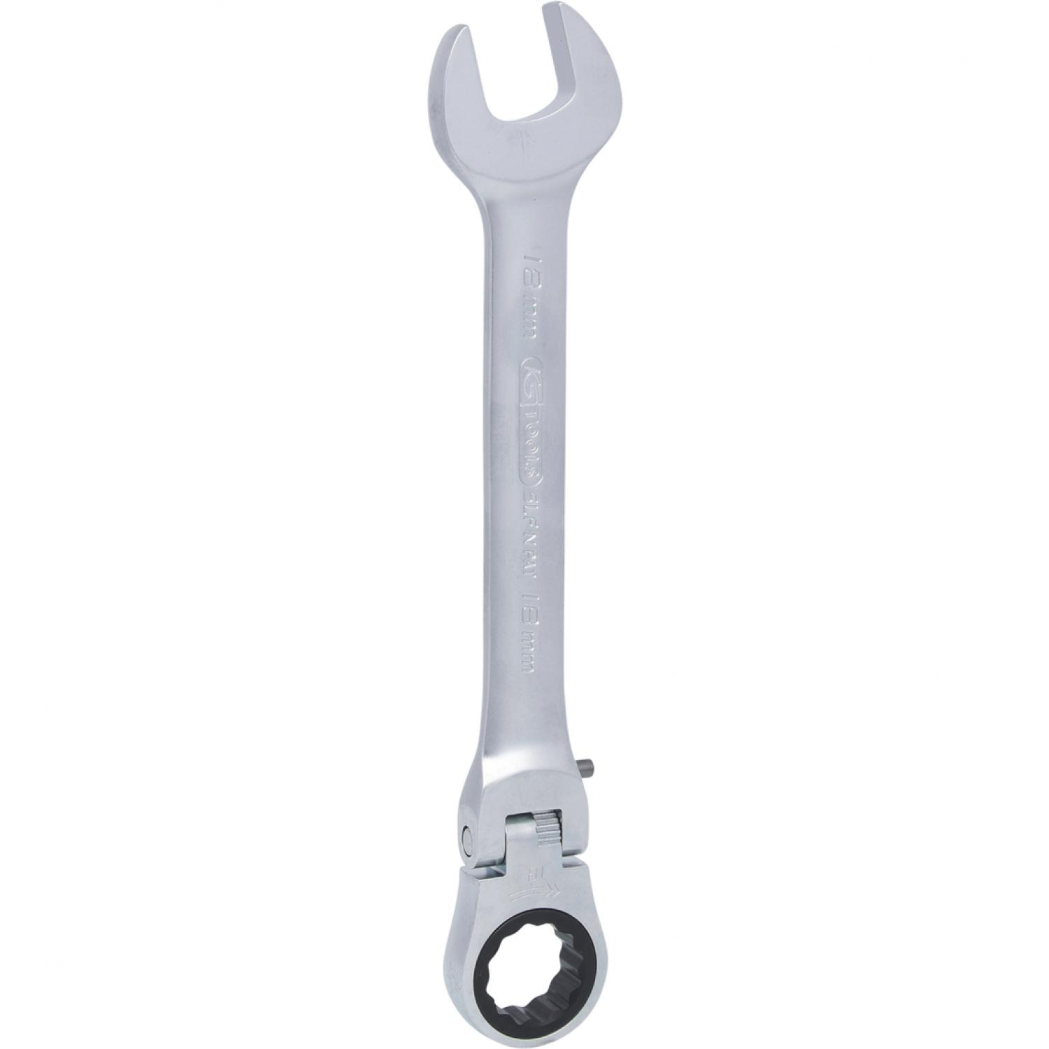 картинка Шарнирный комбинированный ключ с трещоткой GEARplus, регулируемый, 18 мм от магазина "Элит-инструмент"