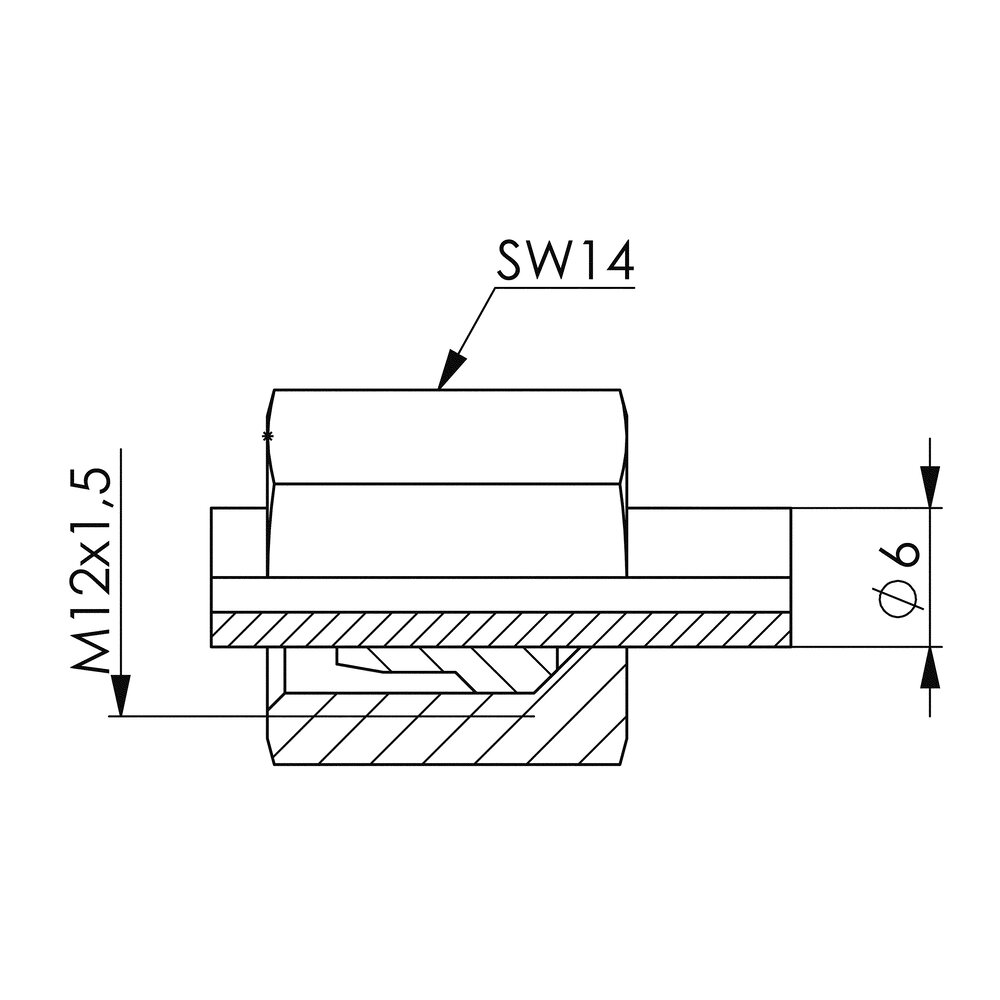 картинка Накид-ная гайка с режущим кольцом, облегченная АМF 313361 от магазина "Элит-инструмент"