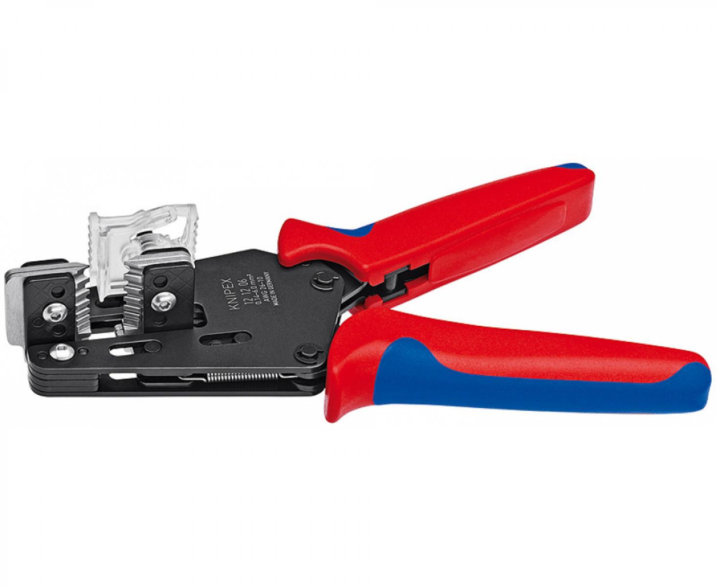 картинка Прецизионный инструмент для удаления изоляции (0,14 - 6,00 мм²) с фасонными ножами Knipex KN-121206 от магазина "Элит-инструмент"